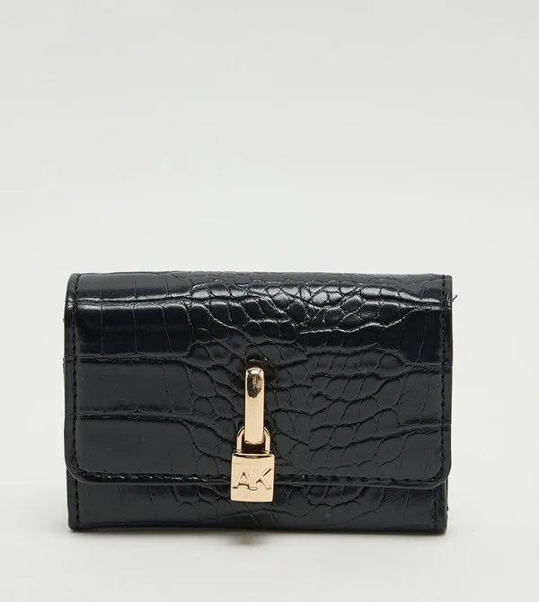 Anne Klein Croc Textured Flap Wallet
